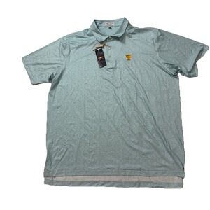 Peter Millar Golf Pattern Polo Mens Size 2XL NWT Summer Comfort. Green